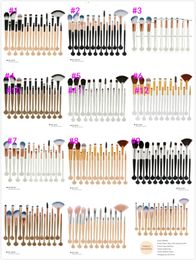 50 set 20pcs/set Shell Makeup Brushes Set Professional Eyeshadow Eeybrow Eyeliner Lip Foundation Powder Concealer Cosmetic Brush 18 styles