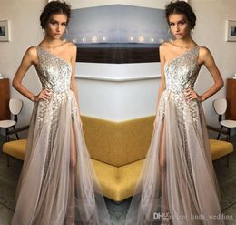 Silver Prom Dress One Shoulder Long Formal Pageant Holidays Wear Graduation Evening Party Gown Custom Made Plus Size