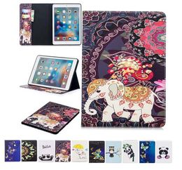 Cute Elephant Owl Butterfly Flip Stand PU Leather Cover For ipad 9.7 Air1 Air2 Mini123 4 Pro11 10.2 10.5