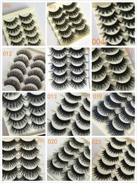 Thick Long Eyelashes Faux Mink Lashes Black Colorful Stage 20 Styles Beauty Makeup 5 Pairs Natural Handmade Eye Lashes Extension