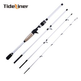 Tideliner 2.1m 2.4m 2.7m spinning casting fishing rod 4 sections lure baitcasting carbon Fibre fishing pole lure weight 10-25g