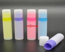 200pcs/lot Fast Shipping Empty Candy color lipstick tubes Plastic colorful lip balm tubes 3g lipstick tube F060501