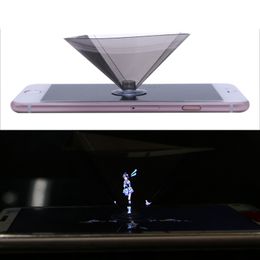 3D Holographic Projector Pyramid Display With Sucker For 3.5-6Inch Smartphone