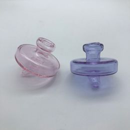 DHL!!! Glass UFO Carb Cap 35mmOD Colorful Glass Carb Caps For 20mm 25mm Flat Top Quartz Banger Nails Glass Water Bongs Dab Rigs