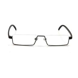 TR-90 Half Rim Reading Glasses Slim Portable Black Compact Reader With Box Strength +1.0 - +4.0 Free Shipping