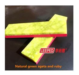 LEEPED 3000/10000 Double Sides Professional Natural Green Agate And Ruby Knife Sharpener Whetstone Sharpening Stones