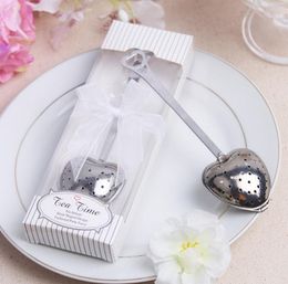 Free Shipping! "Tea Time" Heart Tea Infuser in Elegant White Gift Box Nice Wedding Souvenirs Ceremony Gifts Supplies SN1185