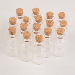 2ml Mini Empty Glass Bottles With Cork 16*35*7mm Small Wishing Bottle Glass Vials Jars 100pcs/lot