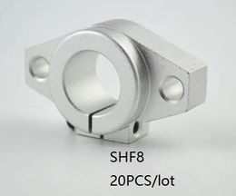 20pcs/lot SHF8 8mm linear rail support linear rail shaft bearing linear rail rod support support for cnc router 3d printer parts