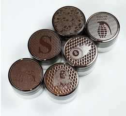 Multi Pattern Zinc Alloy Metal Grinder with Stainless Steel Patch Diameter 52Cm