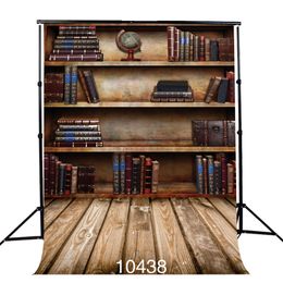 bookshelf photography backdrop nostalgic wooden floor photo background vinyl cloth 3D backgrounds for photo studio portrait door