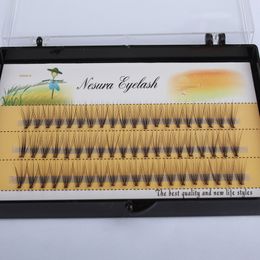 Wholesale 10 Roots 60pcs Makeup Individual Cluster Eye Lashes Natural Long Soft Grafting Fake False Eyelashes