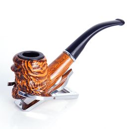 Engraving resin pipes, curved hammer, pipe, creative new free removable cleaning cigarette set