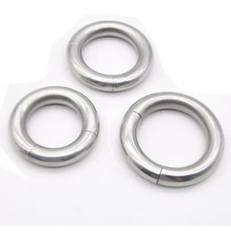 Magnetic Metal Cock Rings For Men On The Dick Stainless Steel Penis Ring Adult Sex Toys Cockring Scrotum Ball Stretcher Weights Y18110302