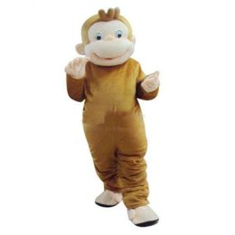 2018 Factory direct sale Curious George Monkey Mascot Costume Fancy Birthday Party Dress Halloween Carnivals Costume