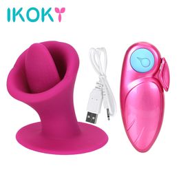 IKOKY Tongue Vibrator Sex Toys for Women Female Masturbator Clitoris Stimulator Oral Sex Massager Adult Sex Products S1018