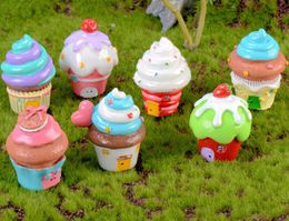 10pcs Resin Cake House Miniatures Landscape Accessories For Home Garden Cake Decoration Scrapbooking Craft Diy