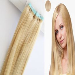 -Elibess Best Selling Remy cabelo humano, grosso de fundo Platinum Blonde cor 60 # 20 polegada fita cabelo eu ponta cabelo 200g