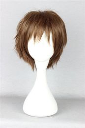 Unisex Brown Short Boy Anime Cosplay Wigs PUPA Utsutsu Hasegawa Hair On Sale