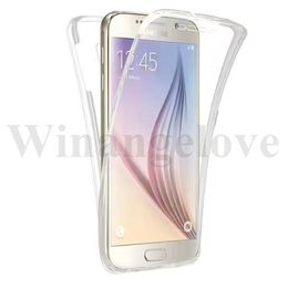 Case Ultra Thin 360 Degree Clear Cases Soft TPU Rubber Gel 2 in 1 Front and Back Cover Full body for samsung