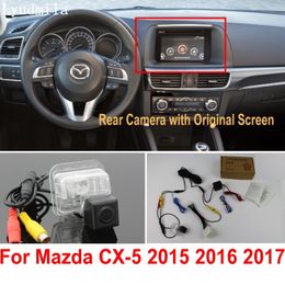 Car Rearview Camera Connect Original Screen FOR Mazda CX5 CX-5 CX 5 2015 2016 2017 Reverse Backup Camera RCA Adapter Connector223B