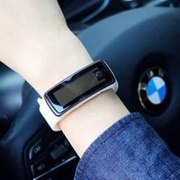 2018 Hot sal Оптовая новая мода спорт светодиодные часы конфеты желе мужчины женщины силиконовая резина сенсорный экран цифровые часы браслет наручные часы