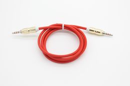 Dual Male AUX Audio Cable 1m/3ft 3.5mm Silver-plated Plug TPE Embossed Cord by DHL 100+