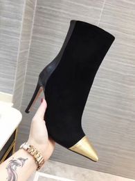 New Sexy Womens Pointed Suedu Leather Style Goblet High Heel Ankle Boots Booties Ladies Knight Winter Boots Size 35-40