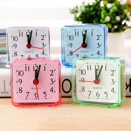 Home Outdoor Portable Cute Mini Cartoon Multi-function Trip Bed Beep Desktop Alarm Clock Mini Portable Table Clocks