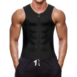 2018 Sexy Black Tank Tops Men Running Vest Bodybuilding Fitness Sleeveless Undershirt Zipper Slim Fit Vest Sport Athletic shirts