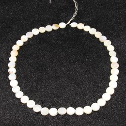 Fashion charm jewelry DIY earrings accessories natural white shell straight hole circular piece beaded
