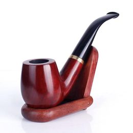 Mahogany smooth quality cigarette holder old fashioned curved portable cigarette filter for men