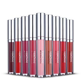 13 Colours VERONNI Brand Waterproof Matte Lip Gloss Super Lasting Pigment Makeup Clear Liquid Lipstick Set Nude Lipgloss Lip Tint Cosmetics