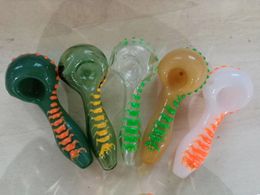 New Colorful Pyrex Glass Smoking Pipe Luminous Innovative Design Scorpion Spider Web Shape High Quality Handpipe Luxury Enjoyment