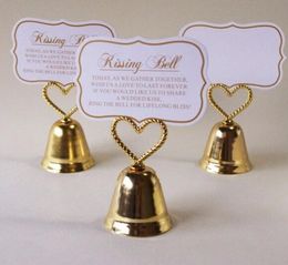 wedding favor party decoration--kissing bell wedding place name card holder