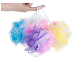 Colorful PE shower bath flowers soft bath ball bubble bath brush bathe rub scrubbers 11cm W8082