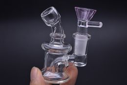 BEST quality Nano Bong Mini Glass Beaker Bongs With 14mm Female Joint Glass Oil Rigs Water Pipes Bubbler with 14mm bowl