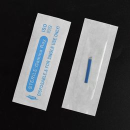 100Pcs 9Pin Needles for Eyebrow Microblading Manual Bevel Sterilized Blades for Permanent Makeup Tattoo Eyebrow Pen Blue