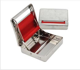 Metal cigarette box, hand rolled red cloth cigarette box