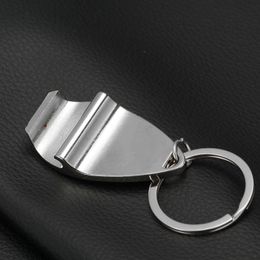 100 pcs Creative Gift Bottle Opener Keychain Alloy Beer Metal Key Ring Corkscrew Valentines Christmas Gift lin3451