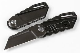2018 New Quartermaster Folding Knife M390 Black Titanium Blade CNC Titanium Handle EDC Pocket Folding Knives With Nylon bag