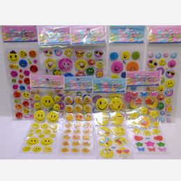 cartoon smiley face decal Children inspirational perspective bubble prize sticker toys Free Ship Factory Price sale 10 pcs/lot Order More