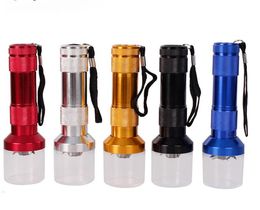 Creative metal electric torch, cigarette mill, aluminum alloy semi-automatic grinder, smoke cutter.