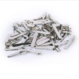 Brand New 1 Pack / Approx. 50Pcs Blank Metal Hair Clip Duckbill 35mm Free Shipping