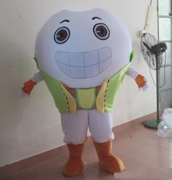 2018 Discount factory sale the head white teeth tooth mascot costume for adult to wear for sale