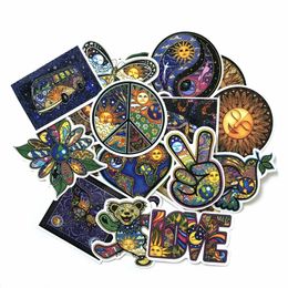 25Pcs Peace Love Boho Ribbon Stickers Pack Non-random Graffiti Car Bike Luggage Sticker Laptop Skateboard Motor Water Bottle Decal