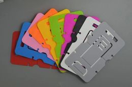 Plastic Portable Foldable Card Universal Mini Mobile phone Holder Stand for Samsung iPhone Tablet Smartphone 1000pcs