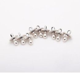 200Pcs alloy baby Pacifier Binky Teether Nipple Charms Antique silver Charms Pendant For necklace Jewellery Making findings 13x9mm
