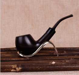 Solid wood new ebony pipe man portable big pipe old Philtre manual wholesale