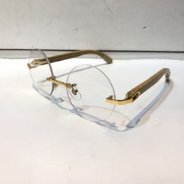 frame prescription glasses for men UK - Luxury 81339128 Glasses Prescription Eyewear Vintage Round Frame Wooden Men Designer Eyeglasses With Original Case Retro Design Gold Plated